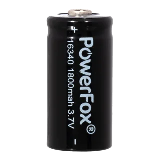 PowerFox 16340 Li-ion accu’s – productfoto 2
