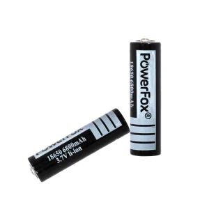 Twee PowerFox 18650 Li-ion accu’s voor ACE Pro laserpennen