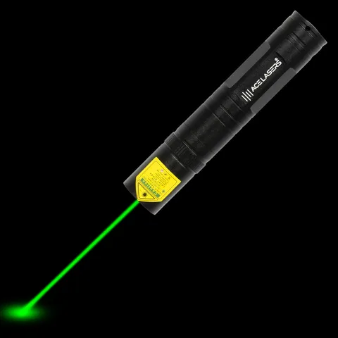Groene laserpen AGP-2 Pro Mini met zichtbare laserstraal in het donker