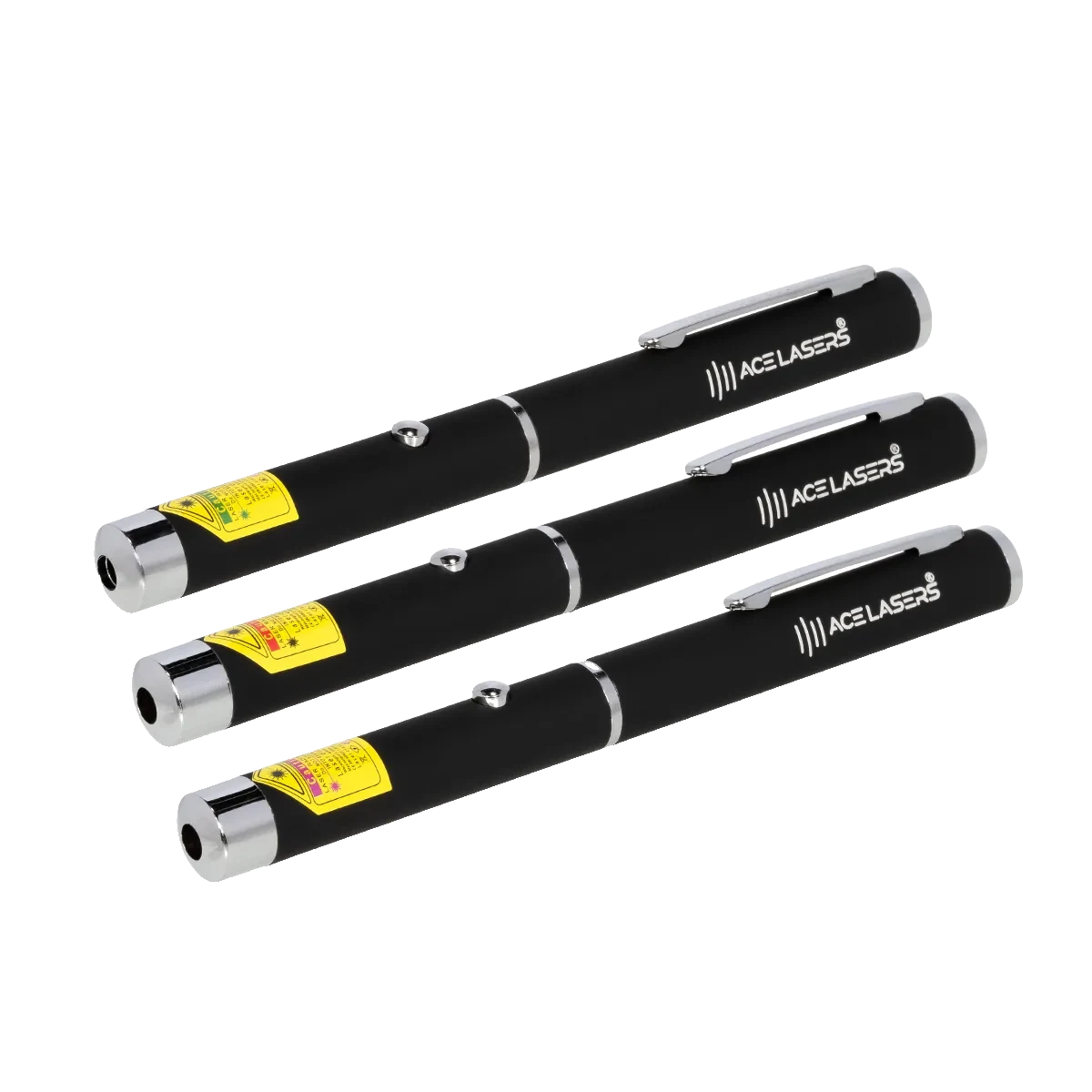 ACE Lasers set met groene AG-1, rode AR-1 en violette AV-1 laserpen