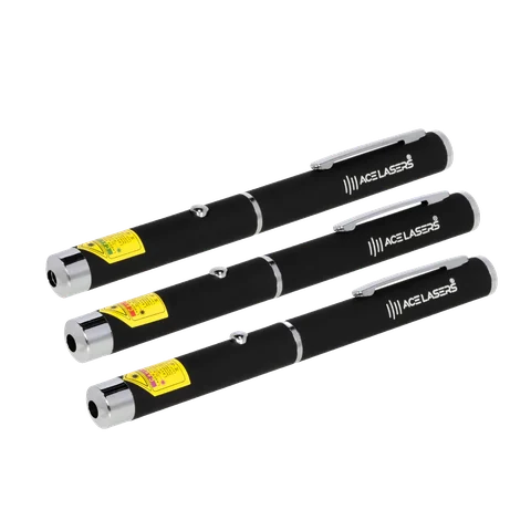 ACE Lasers set met groene AG-1, rode AR-1 en violette AV-1 laserpen