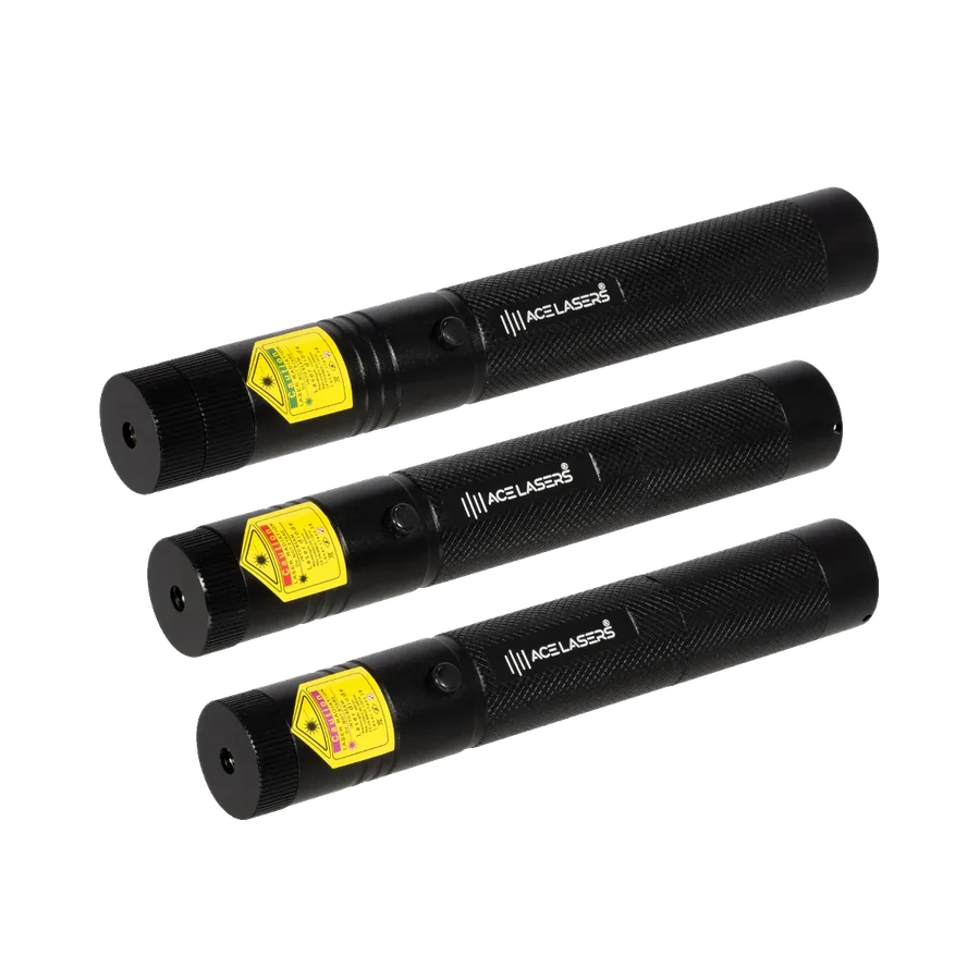 ACE Lasers Pro-set met groene AGP-1, rode ARP-1 en violette AVP-1 laserpen