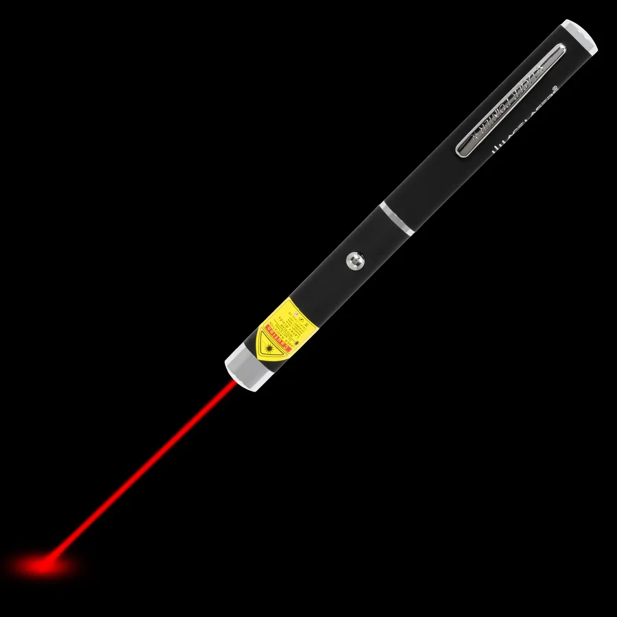 Rode laserpen AR-1 met zichtbare laserstraal in het donker